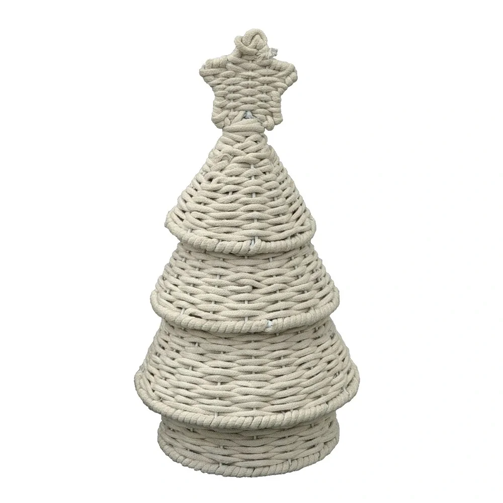 Nautical Rope Christmas Tree Natural Woven 15.5